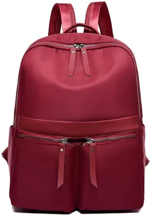 Women Waterproof Backpacks Female Casual Lady Large Capacity Business Bags Backpack (Red)