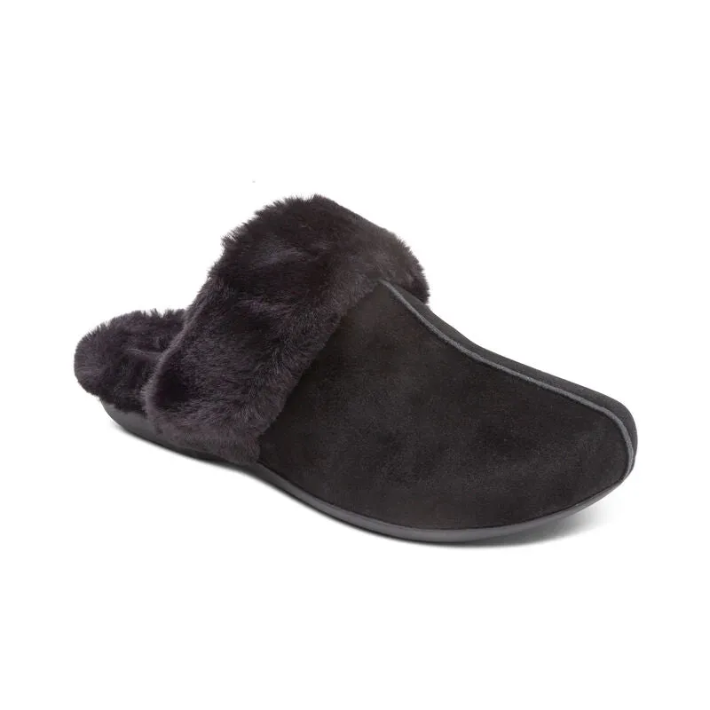 WOMEN'S AETREX ARIANNA ARCH SUPPORT SLIPPER | BLACK