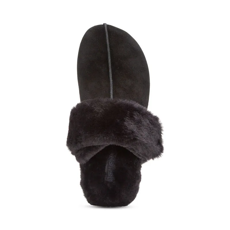WOMEN'S AETREX ARIANNA ARCH SUPPORT SLIPPER | BLACK