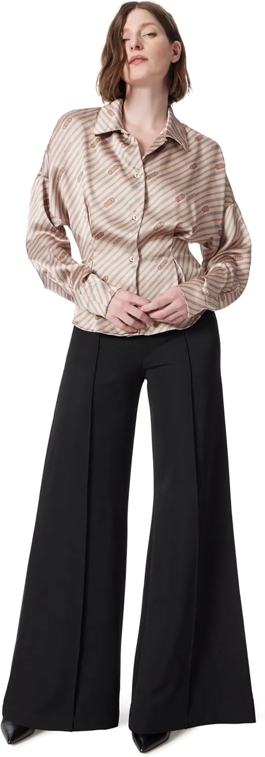 Women's Anna High Rise Pull on Pin Tuck Pant Standard
