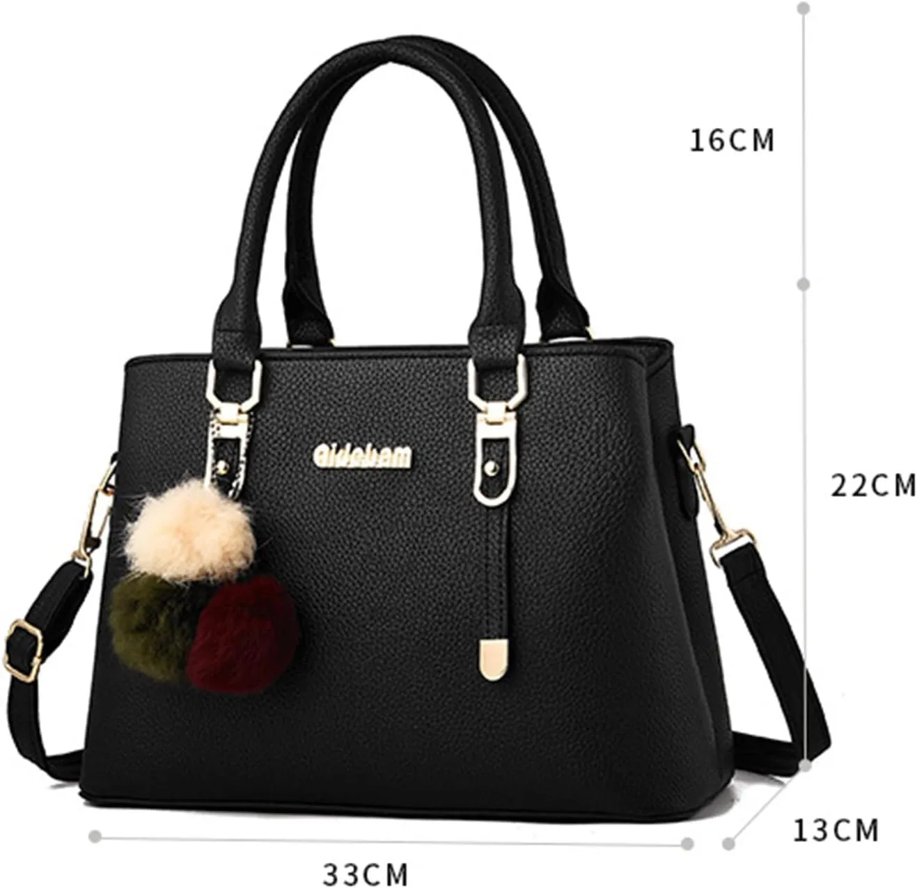 Womens Bags Elegant Casual Leather Messenger Bag Large Capacity Handbag Fashion Men's Shoulder Bag (Grey, One Size)