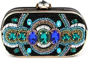 Women's Bling Evening Bag Glitter Rhinestone Clutch Purse Vintage Handbag for Prom Wedding Party Shoulder Bagbag897OWOISS