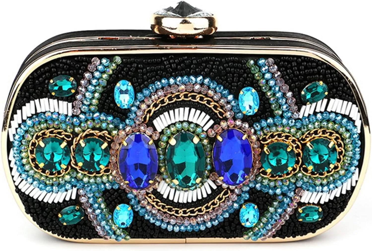Women's Bling Evening Bag Glitter Rhinestone Clutch Purse Vintage Handbag for Prom Wedding Party Shoulder Bagbag897OWOISS