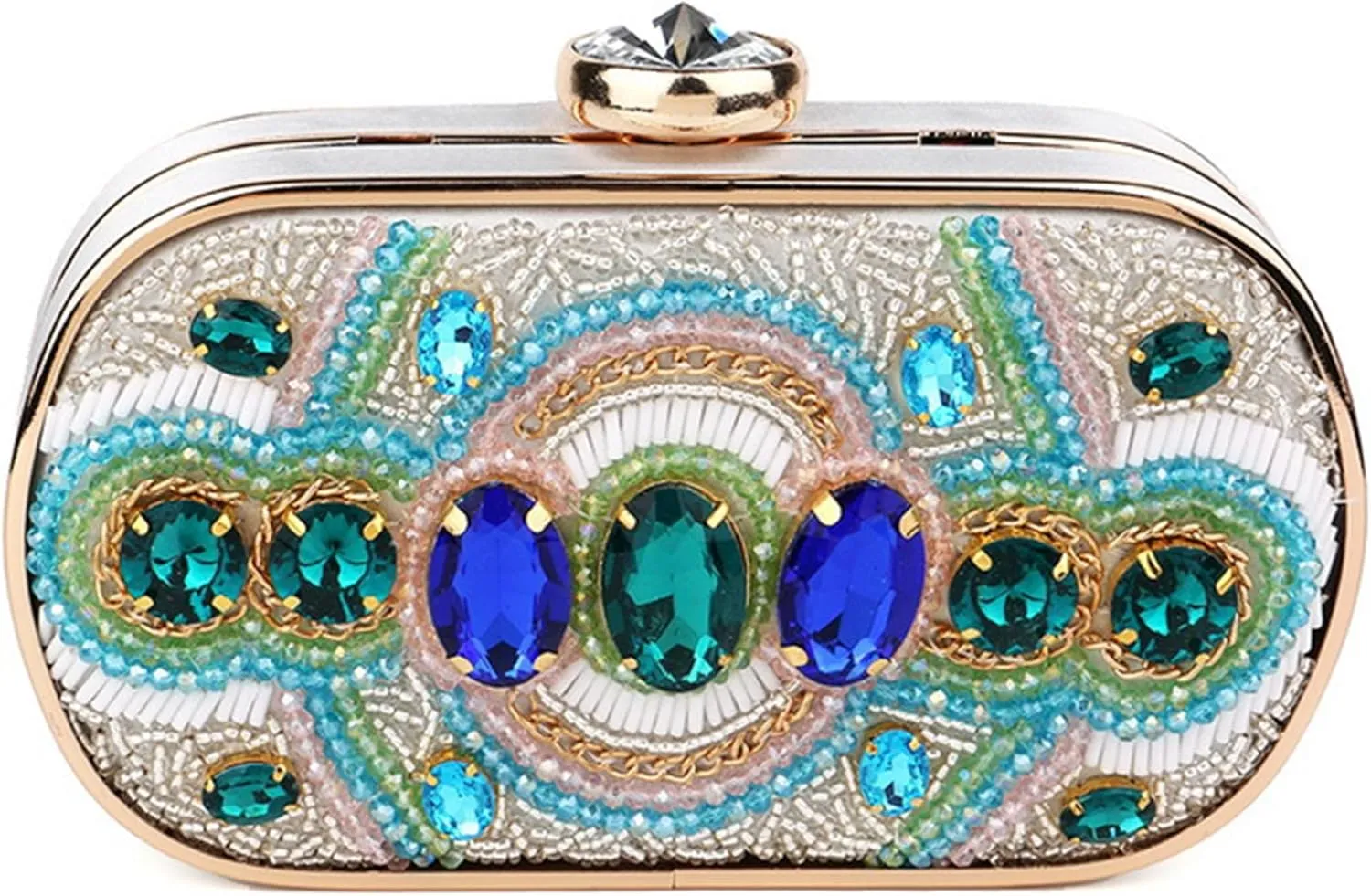 Women's Bling Evening Bag Glitter Rhinestone Clutch Purse Vintage Handbag for Prom Wedding Party Shoulder Bagbag898OWOISS