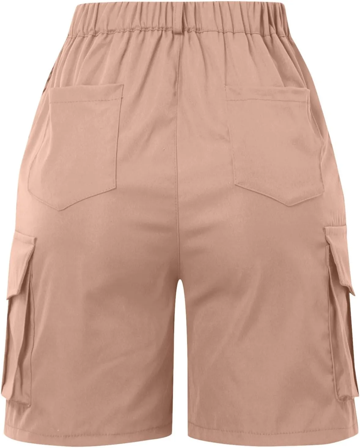 Women's Cargo Shorts High Waisted Hiking Bermuda Shorts Pull On Summer Short Pants Athletic Wear Workout Gym Clothes