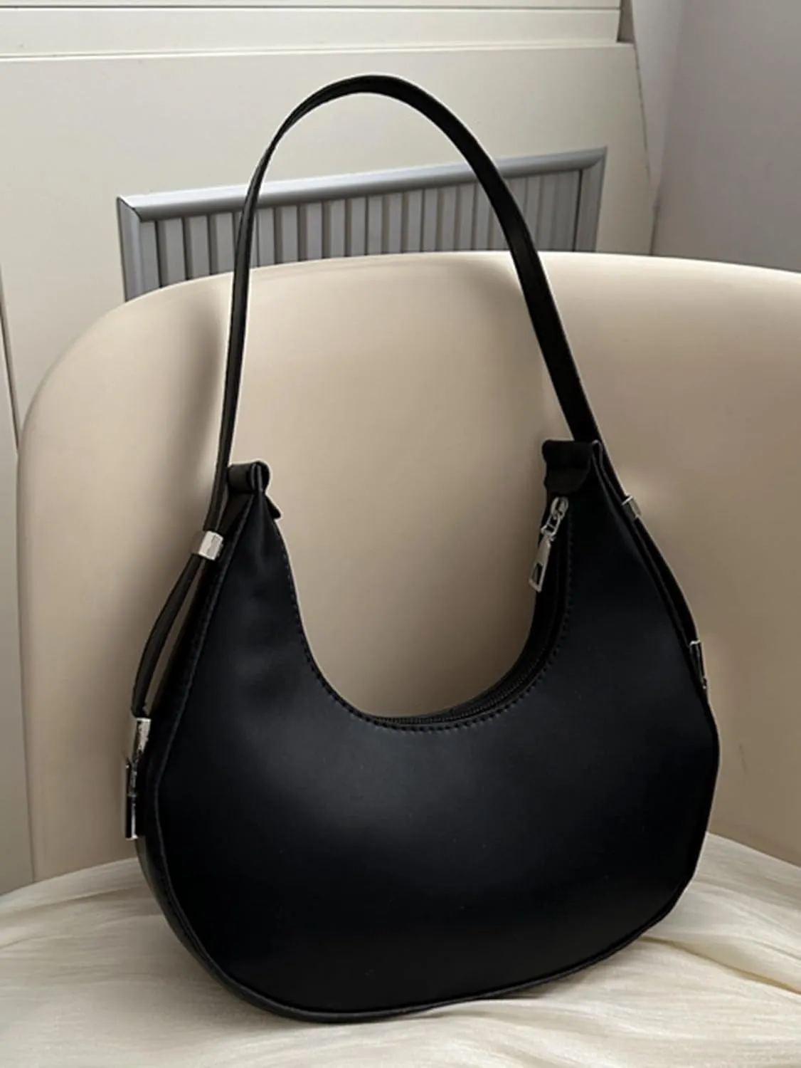 Women's Clutch Underarm Purses Hobo Bags PU Leather Shoulder Handbags Trendy Crescent Bags