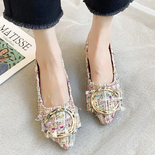 Women's Fashionable Colorful Fabric Casual Flat Shoes 64836112S