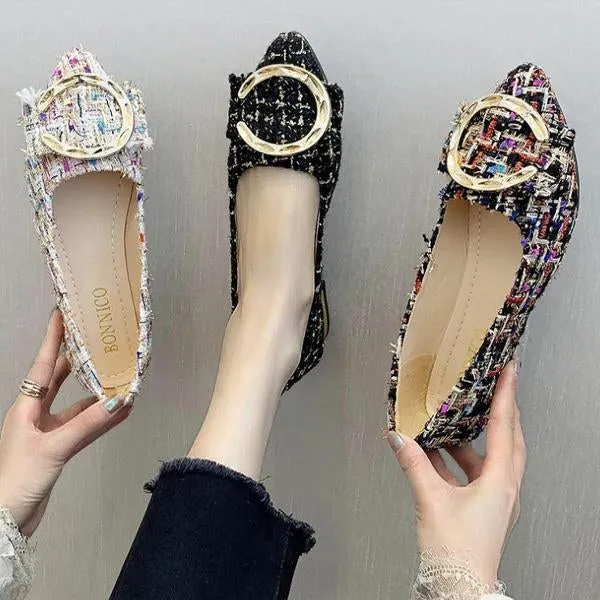 Women's Fashionable Colorful Fabric Casual Flat Shoes 64836112S