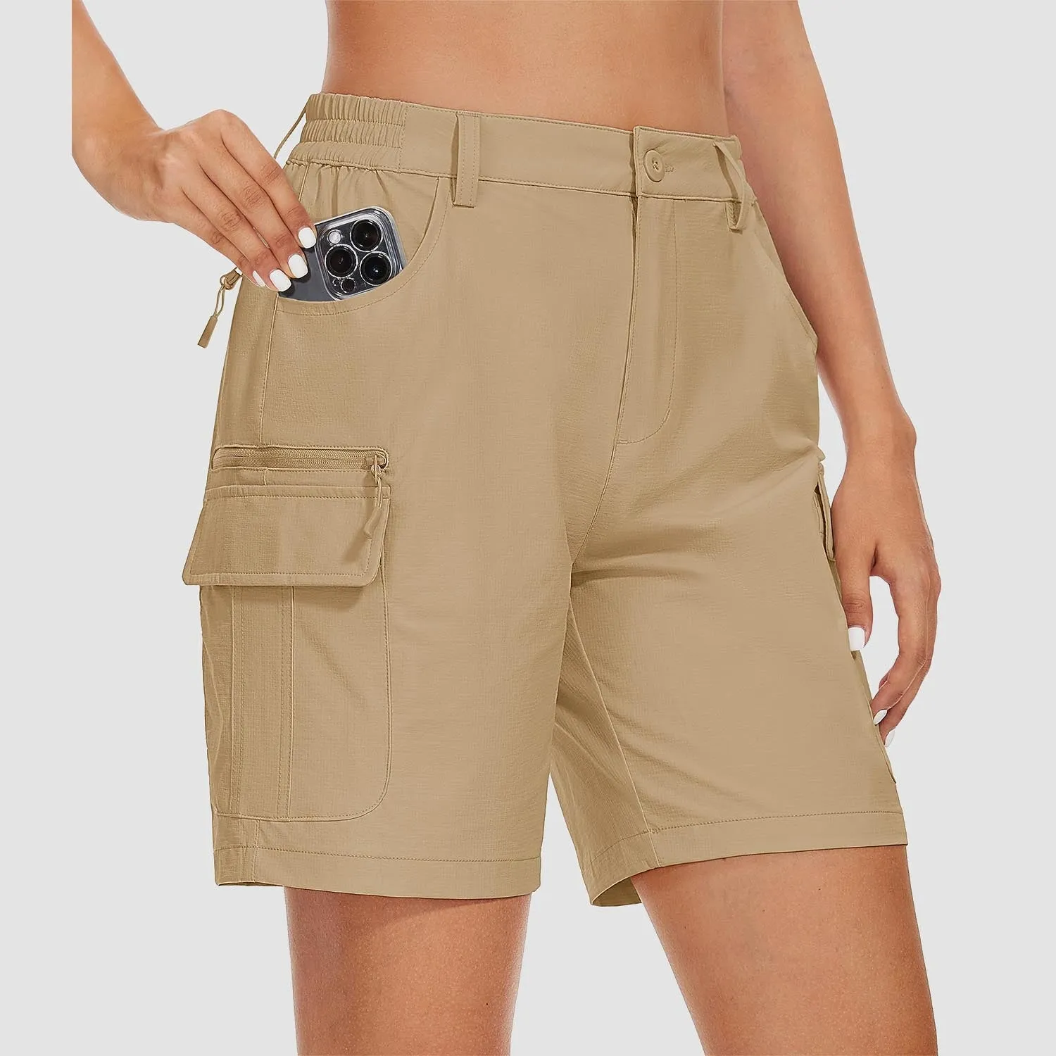 Women's   Golf Shorts 6 Pockets Quick Dry Hiking Cargo Shorts Lightweight Water Resistant Summer Outdoor Shorts