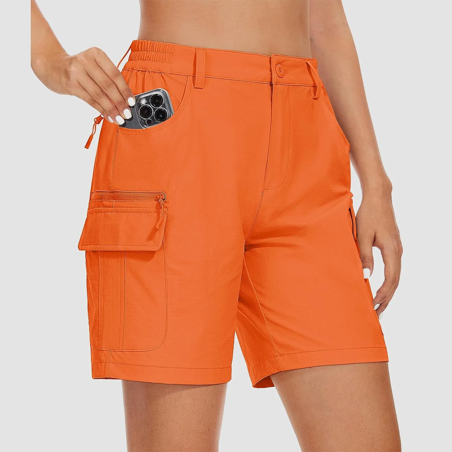 Women's   Golf Shorts 6 Pockets Quick Dry Hiking Cargo Shorts Lightweight Water Resistant Summer Outdoor Shorts