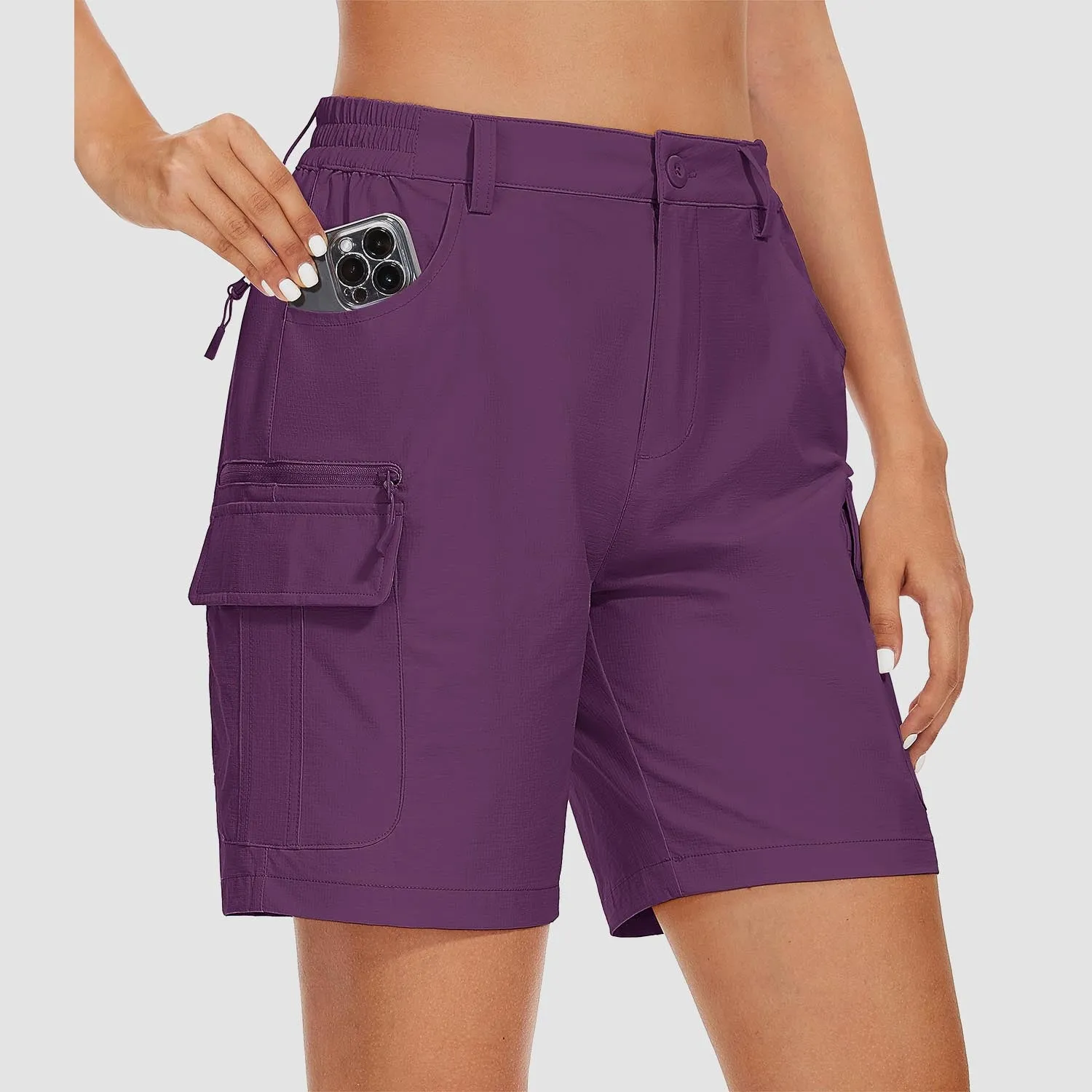 Women's   Golf Shorts 6 Pockets Quick Dry Hiking Cargo Shorts Lightweight Water Resistant Summer Outdoor Shorts