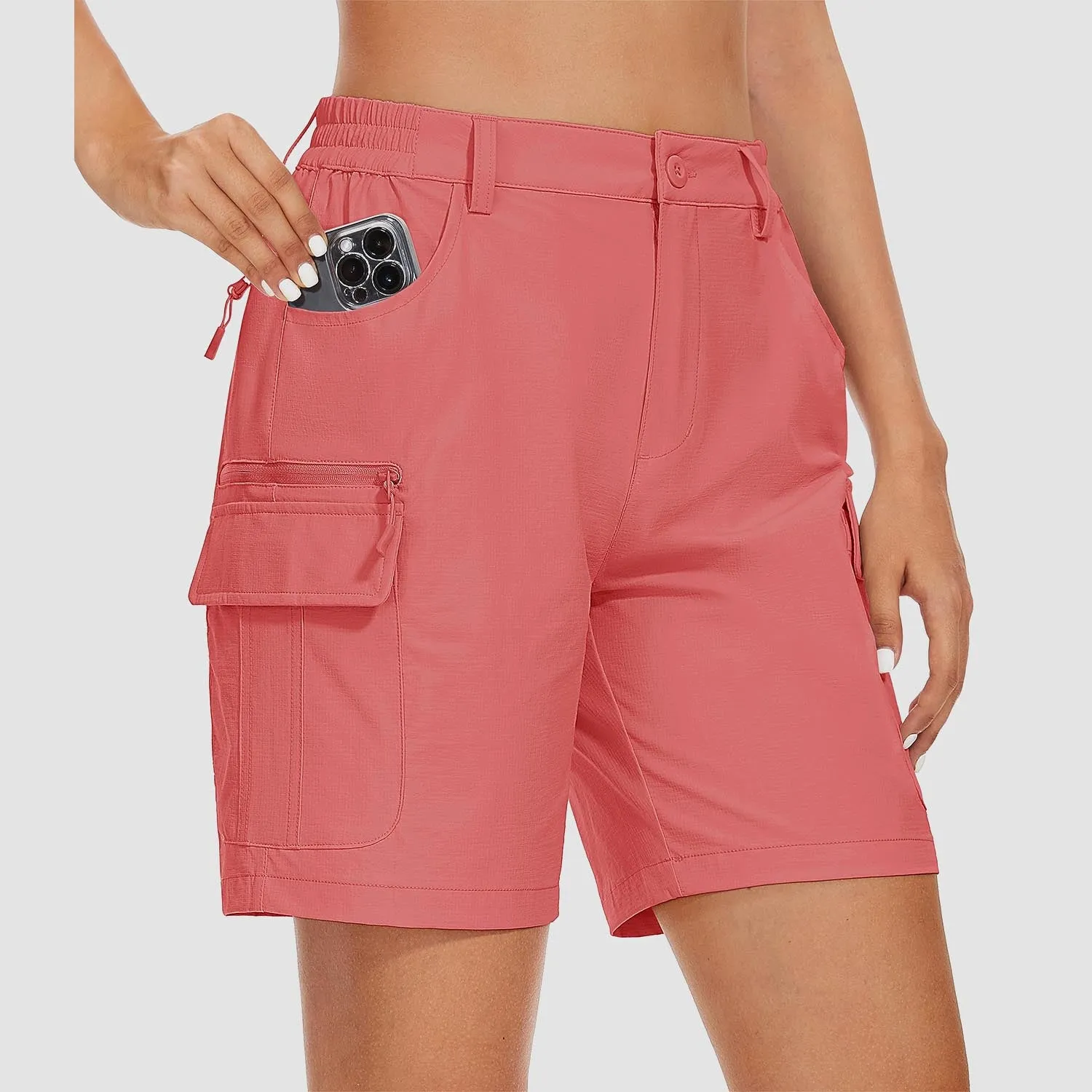 Women's   Golf Shorts 6 Pockets Quick Dry Hiking Cargo Shorts Lightweight Water Resistant Summer Outdoor Shorts