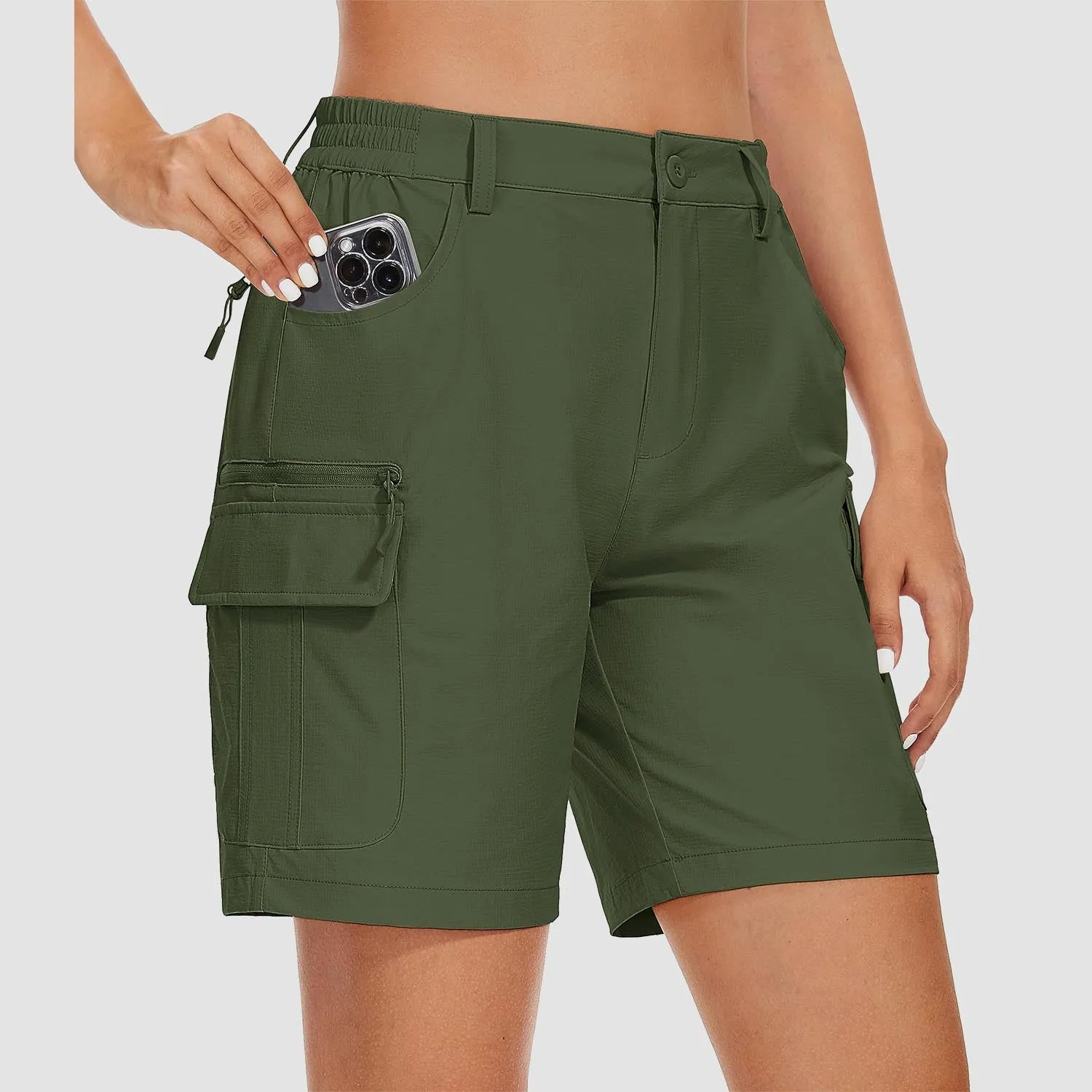 Women's   Golf Shorts 6 Pockets Quick Dry Hiking Cargo Shorts Lightweight Water Resistant Summer Outdoor Shorts