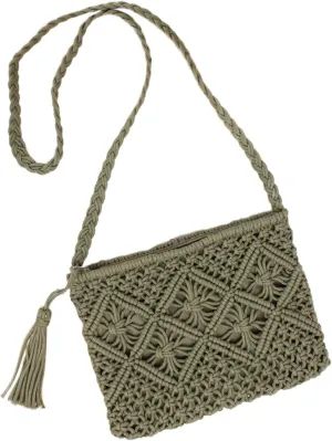 Womens Handwoven Crossbody Purse Summer Beach Clutch Purses Woven Handmade Shoulder Men Bags Shoulder (Green, One Size)
