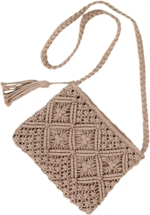 Womens Handwoven Crossbody Purse Summer Beach Clutch Purses Woven Handmade Shoulder Men Bags Shoulder (Grey, One Size)