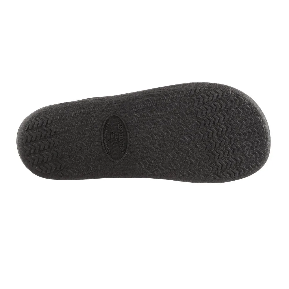 Women’s Microterry Satin Trim Wider Width Slide Slippers