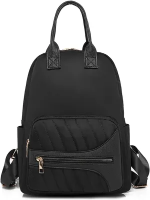 Women's Multifunctional Small Travelling Backpack Simple Beautiful Fashion Shoulder Backpacks (Black)