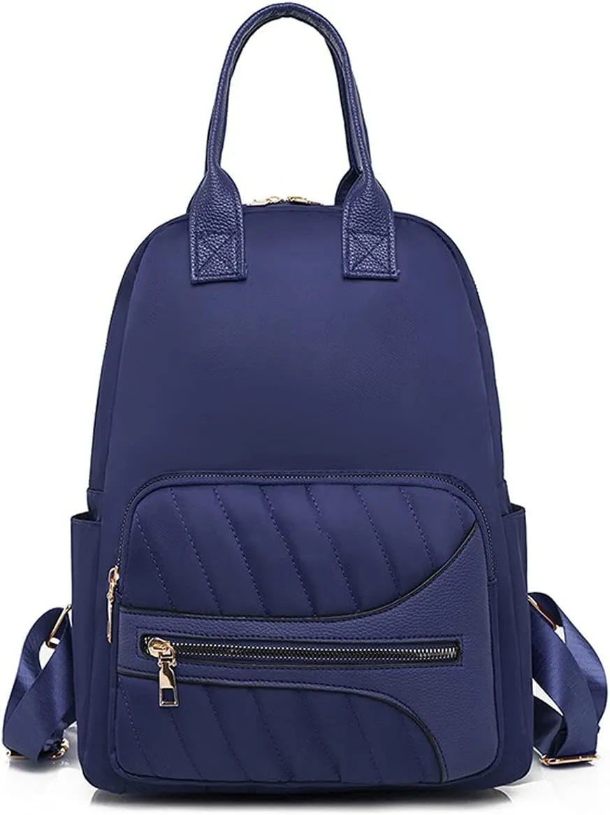 Women's Multifunctional Small Travelling Backpack Simple Beautiful Fashion Shoulder Backpacks (Blue)
