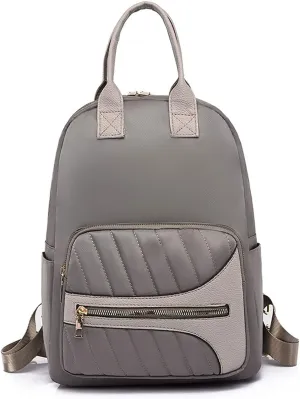 Women's Multifunctional Small Travelling Backpack Simple Beautiful Fashion Shoulder Backpacks (Khaki)