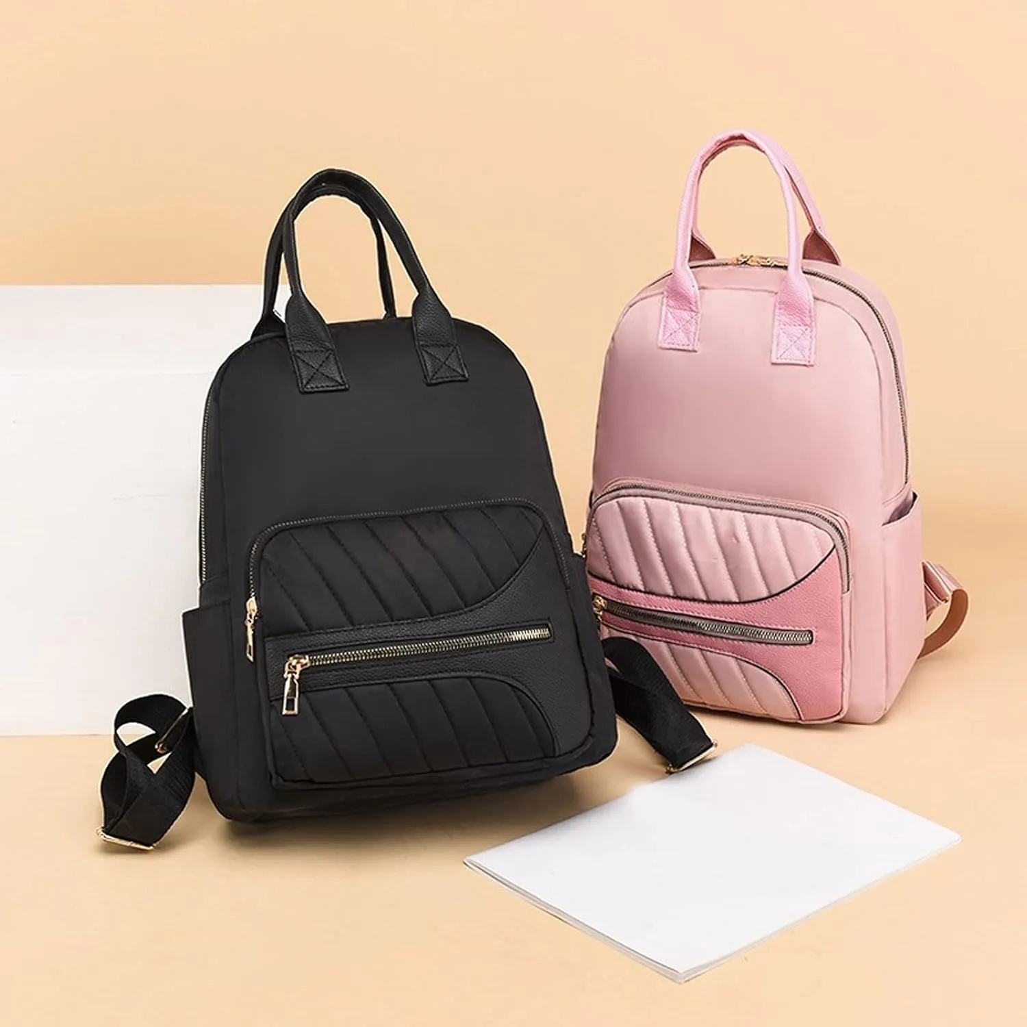 Women's Multifunctional Small Travelling Backpack Simple Beautiful Fashion Shoulder Backpacks (Red)