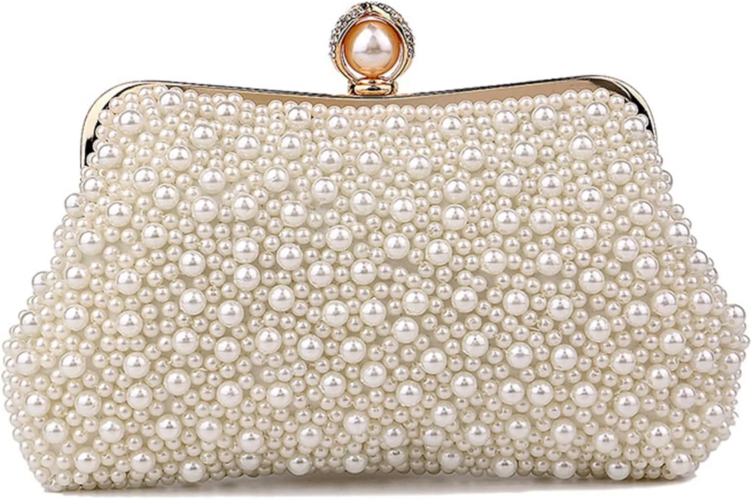 Women's Pearl Clutch Purse Elegant Wedding Party Shoulder Bag Handbag Prom Evening Bag Shell Shape Beaded Bagbag2513OWOISS