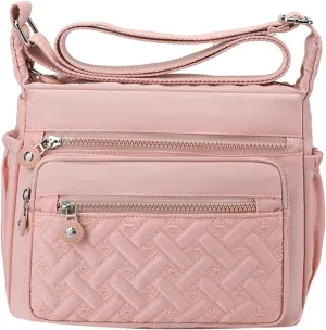 Womens Pocket Casual Crossbody Handbags Shoulder Messenger Bag For Travel Hiking Daily Shoulder Holster Bag (One Size)