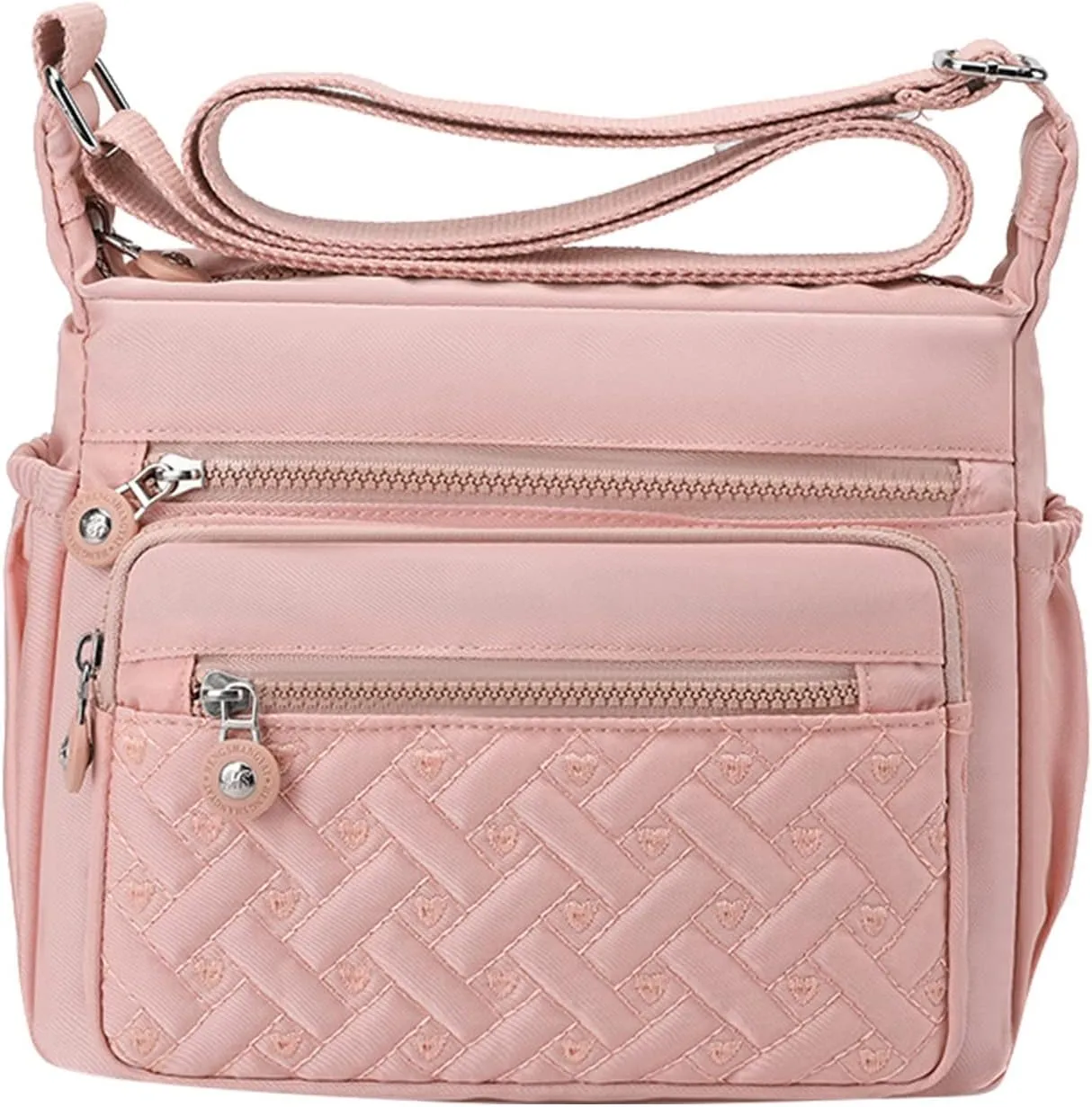 Womens Pocket Casual Crossbody Handbags Shoulder Messenger Bag For Travel Hiking Daily Shoulder Holster Bag (One Size)