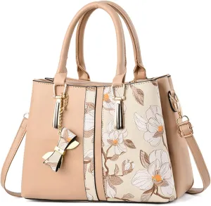 Womens Skull Print Pu Leather Hobo Tote Shoulder Bag Package Handbag with Gift Blue
