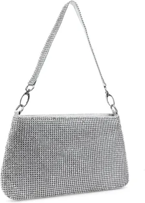 Women's Sparkling Evening Bag Rhinestone Shoulder Bag Party Wedding Handbag and Purse Glitter Clutch Underarm Bagbag2458OWOISS