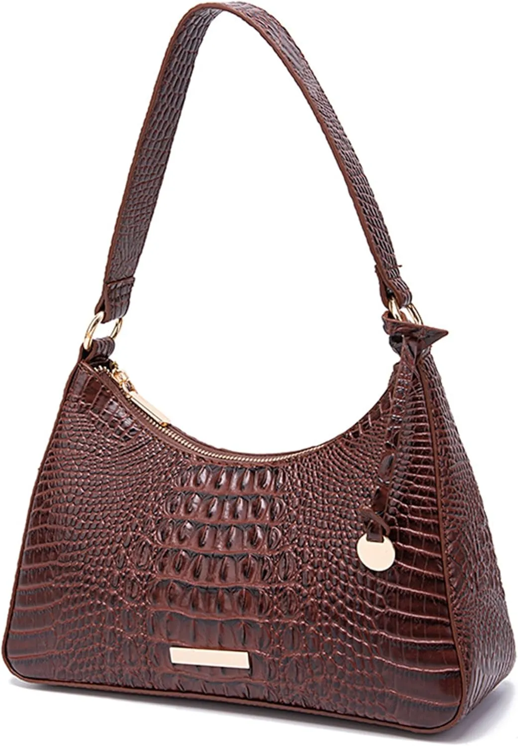 Women's Stylish PU Leather Shoulder Bags Vintage Crocodile Pattern Satchel Handbag Clutch Purse for Evening Partiesbag1506OWOISS