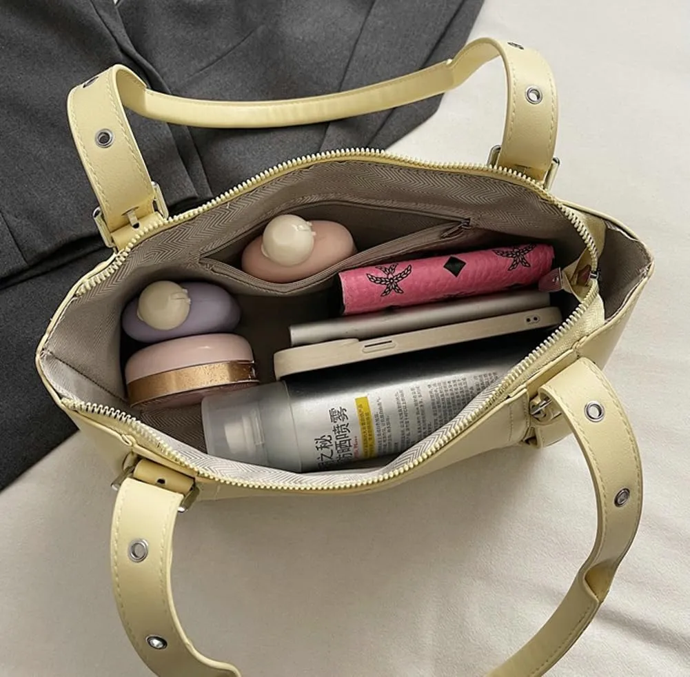 Women's Vegan Shoulder Bag Y2K Fashion Underarm Purse Buckle Belt Satchel Tote Top Handle Crossbody Bag 2025