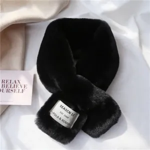 Women's Winter Fur Scarf – Korean Style Neck Warmer
