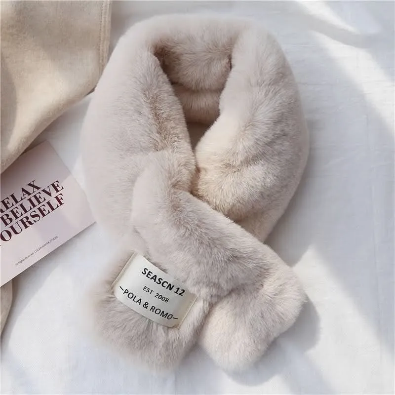 Women's Winter Fur Scarf – Korean Style Neck Warmer