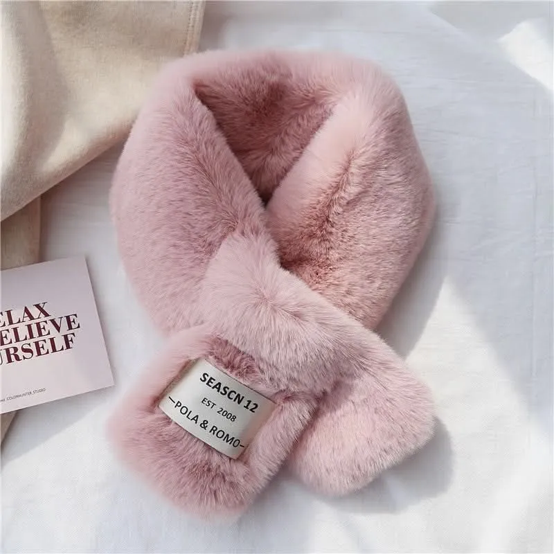 Women's Winter Fur Scarf – Korean Style Neck Warmer