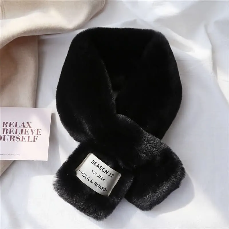 Women's Winter Fur Scarf – Korean Style Neck Warmer