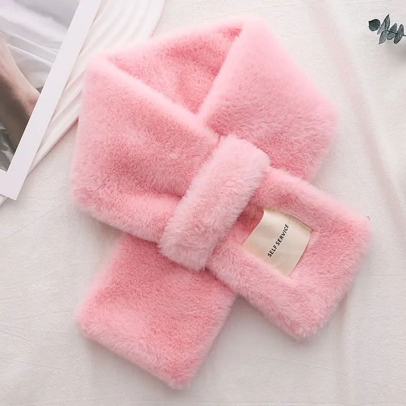 Women's Winter Fur Scarf – Korean Style Neck Warmer