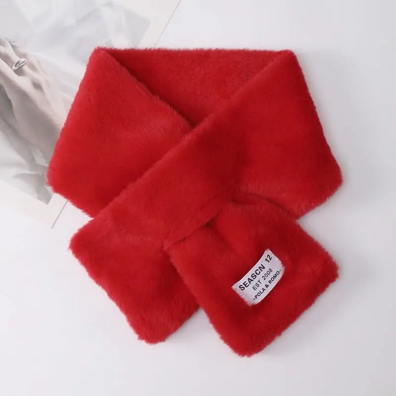 Women's Winter Fur Scarf – Korean Style Neck Warmer