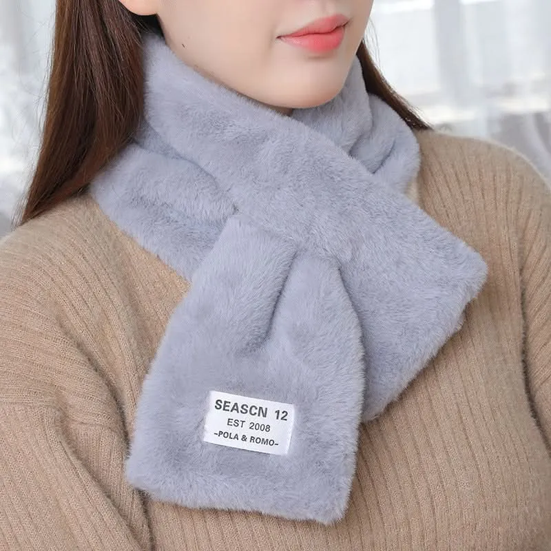 Women's Winter Fur Scarf – Korean Style Neck Warmer