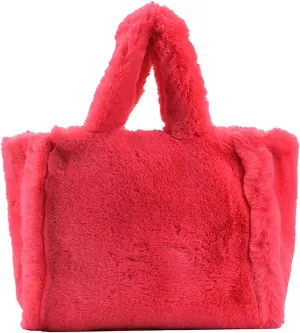 Women's Winter New Largesize Large Capacity Solid Color Simple Plush Handbag over Shoulder Bag (One Size)