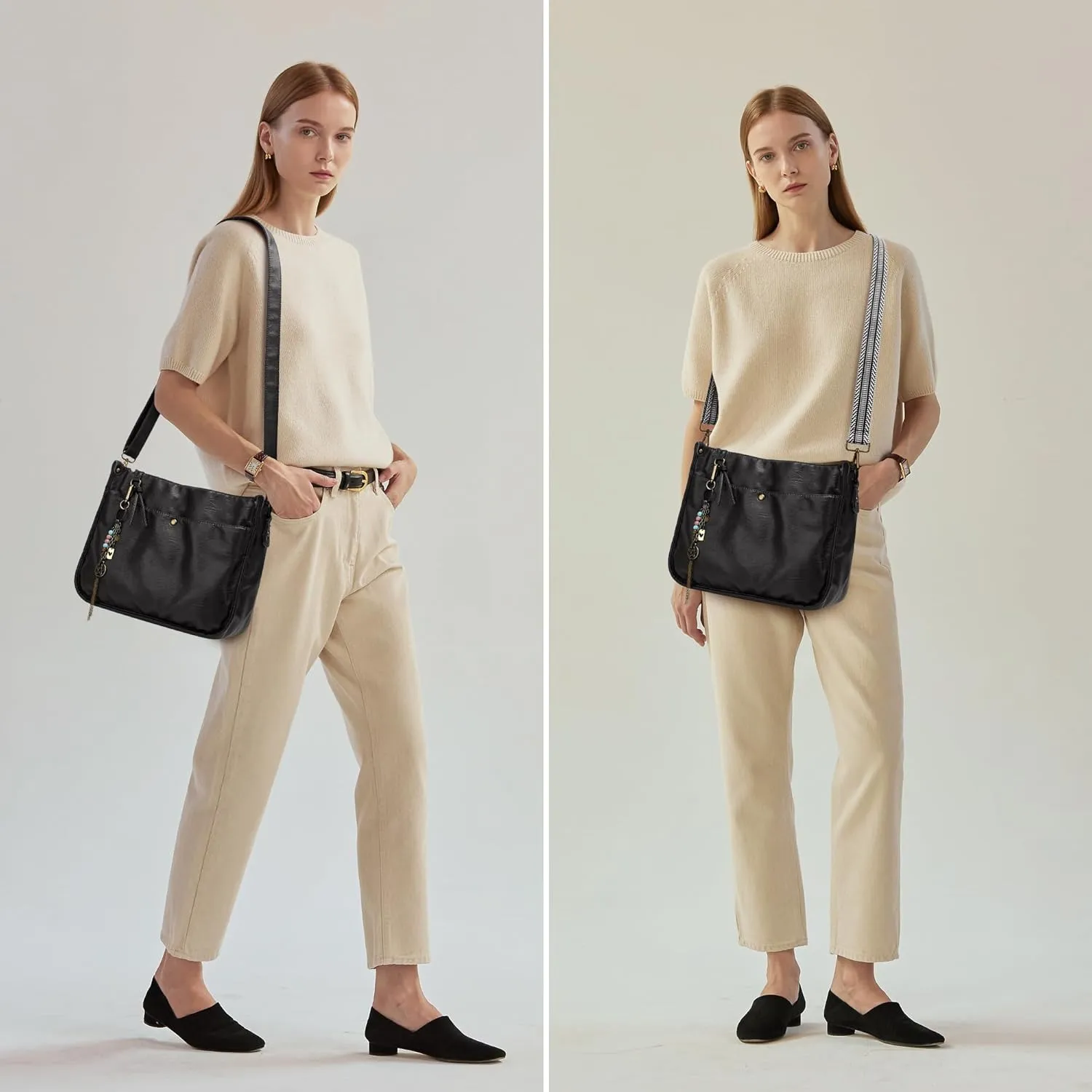 Worldlyda Crossbody Bags for Women Soft Trendy Vegan Leather Shoulder Handbags and Purses for Women Tote Hobo Satchel