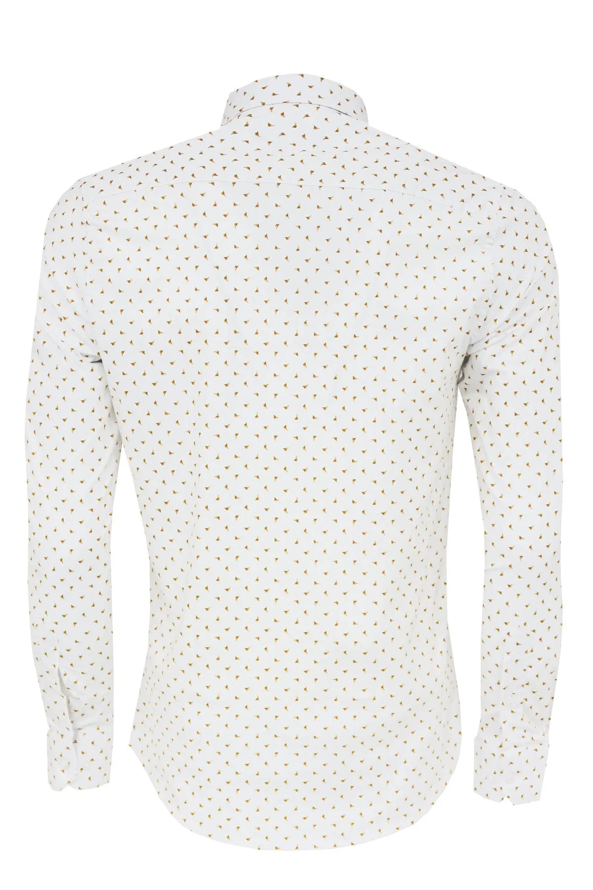 WSS Minimal Golden Print White Men's Shirt  - Tallahassee