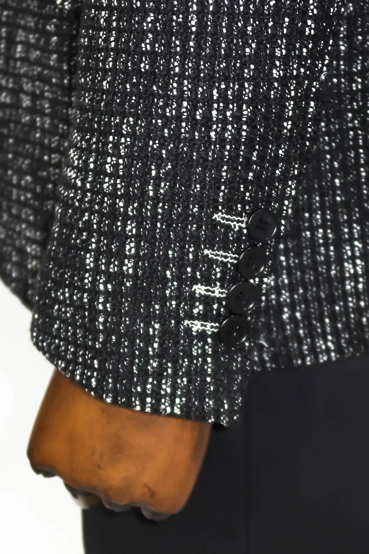 WSS Slim Fit Patterned Sport Black Men Blazer  - Singen