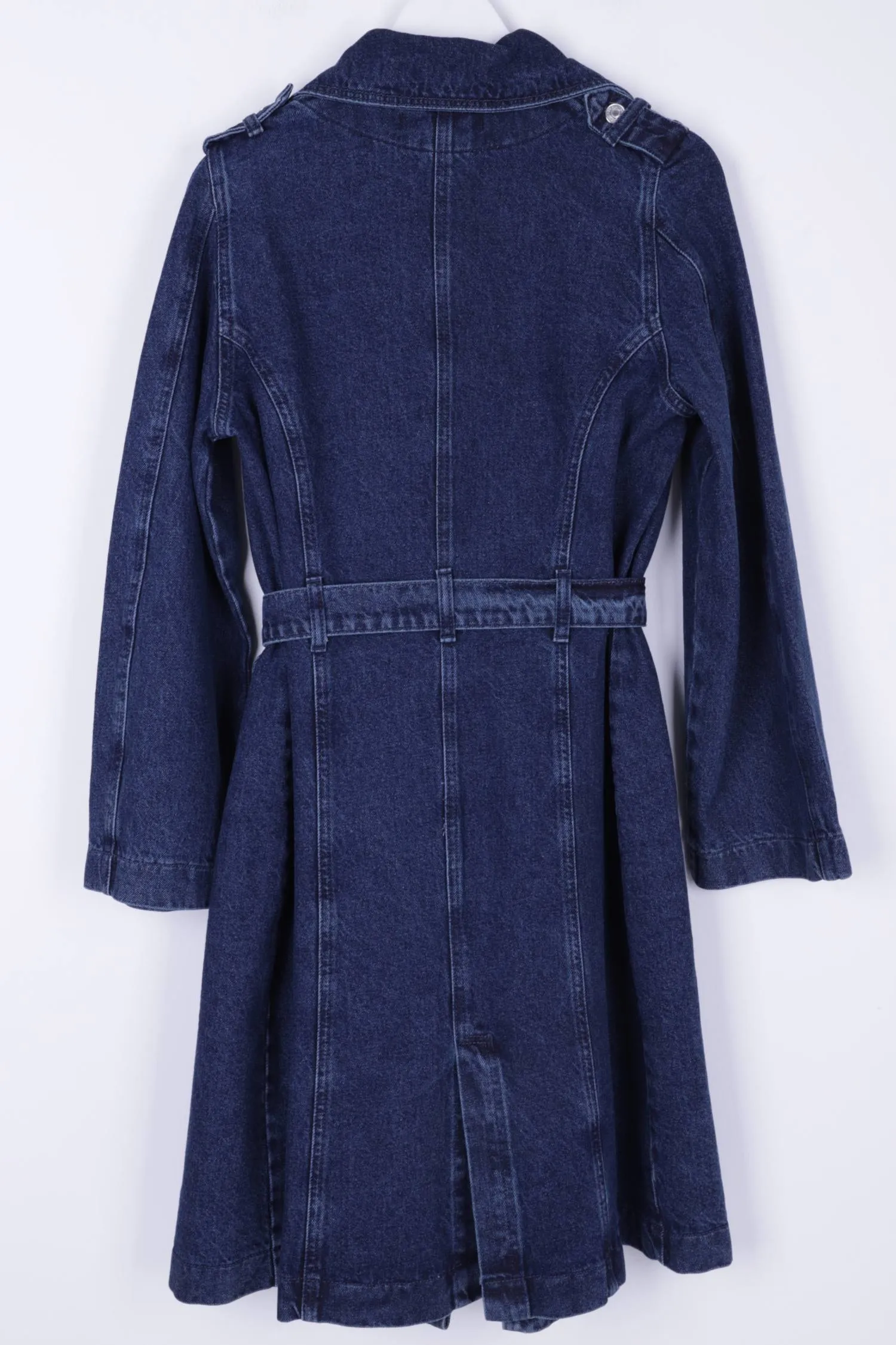 XLJ Denim Trench Coat with Denim Belt Mixed - Mansfield
