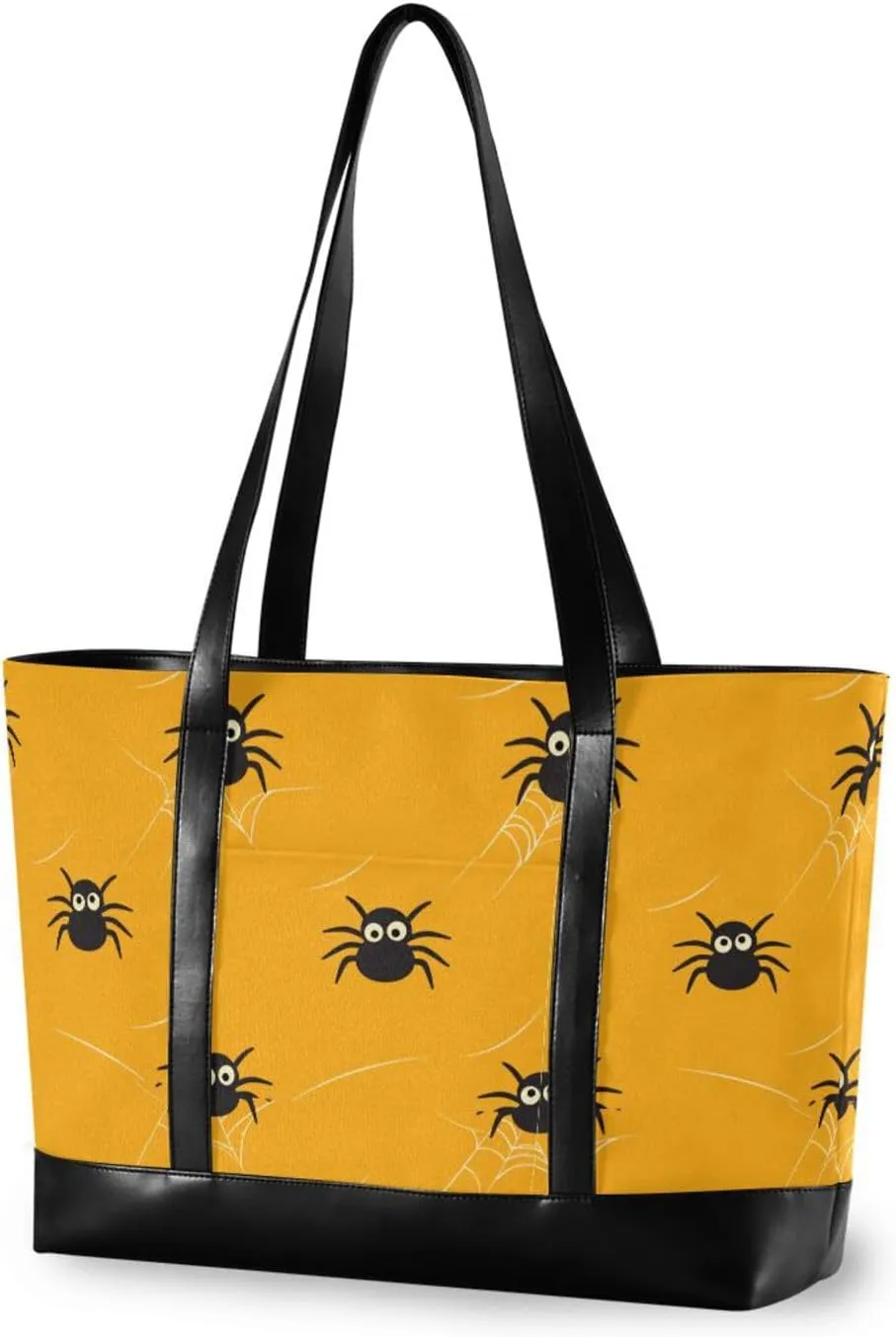 Yellow Web Fun Portable laptop tote bag for women with zipper professional tote for university with diaper bolsos secret para mujeres
