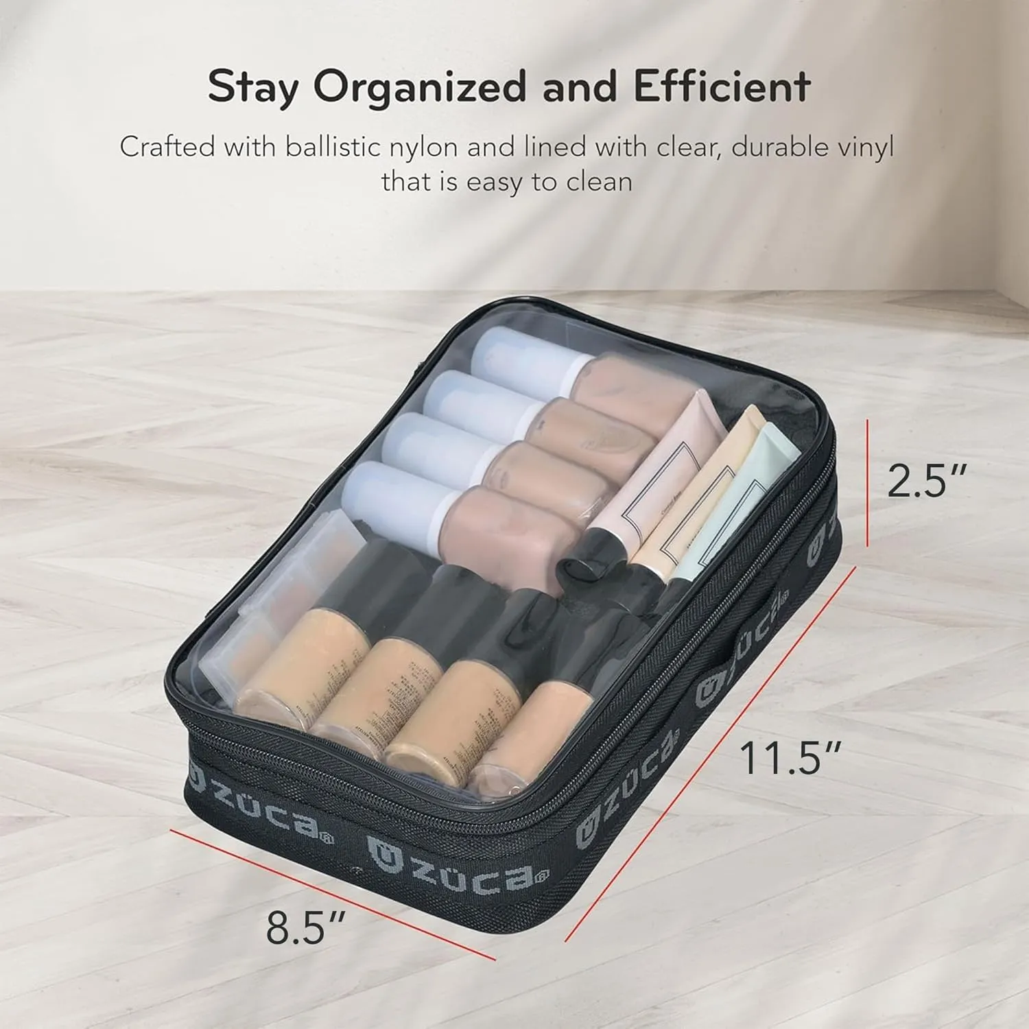 ZUCA Pro & Sport Bag Accessory: Large Artist Utility MakeUp Pouch - Durable, Spacious Cosmetic Storage Solution For Travel & Professional Use