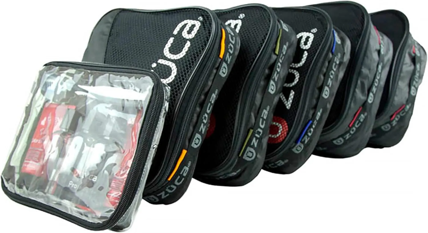 ZUCA Pro-Black Standard Packing Utility Pouch Set - Durable, Spacious CosmeticStorage Solution, Clear TSA Approved Toiletry Bag For Travel & Professional Use